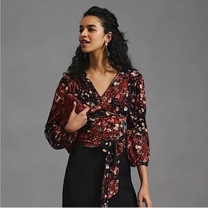 NWT Anthropologie Wrap Peasant Blouse 🤍